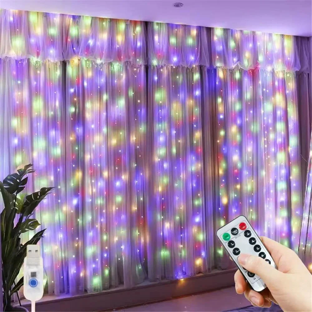 Cortina LED de Cascada 🌟 | Vive la magia de la navidad - Image 3