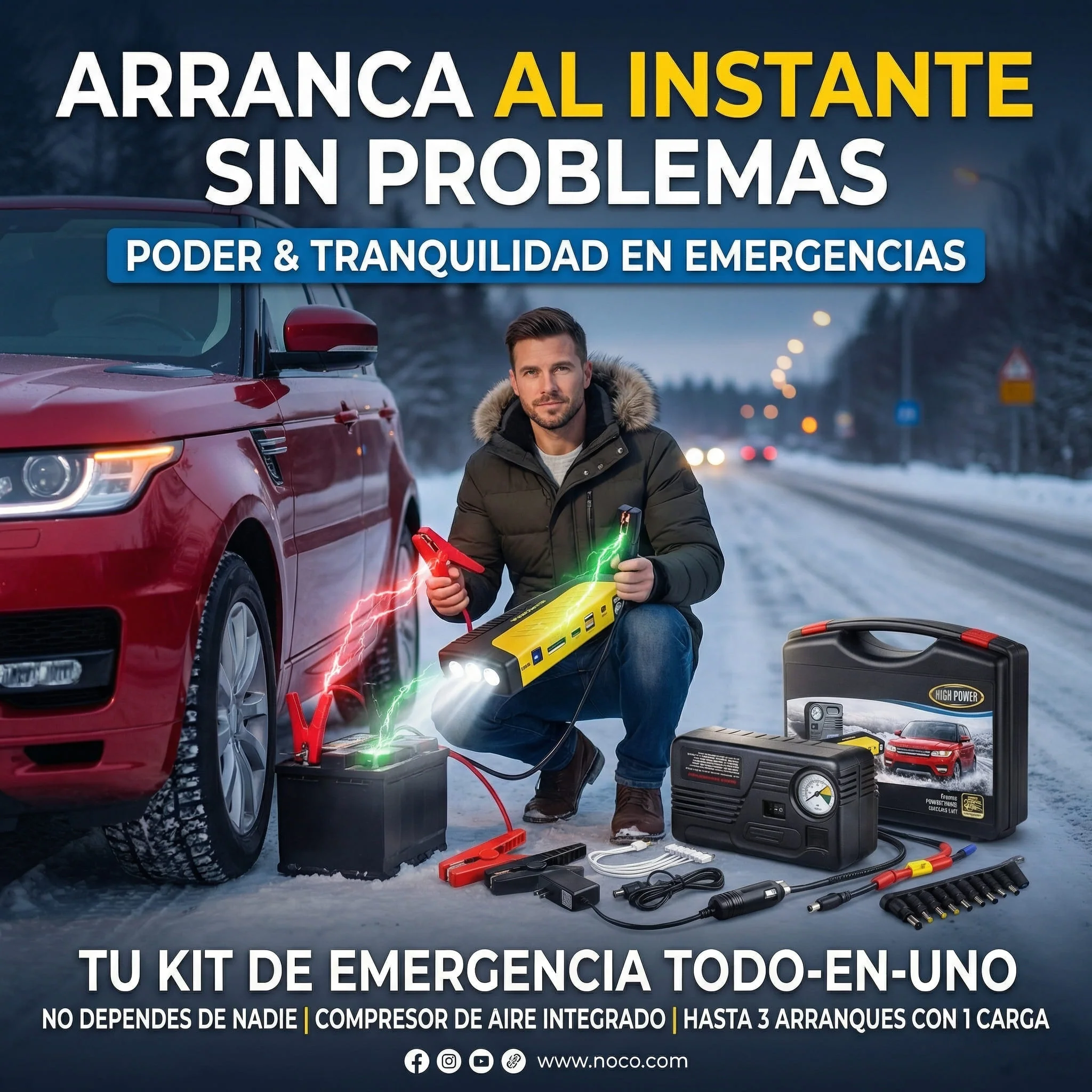 Set Partidor Auto Cargador Baterias - Image 3